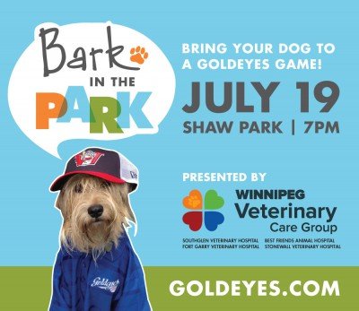 Bark in the Park - Bring your dog to a Winnipeg Goldeyes game! @ Shaw Park | Winnipeg | Manitoba | Canada